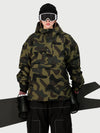 Women's Ultra Feral Camo Shark Half-Zip Pullover Anorak Snowboard Jacket – 15K Waterproof