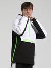 Men's Gsou Snow Winter Storm Reflective Letter Block Snow Jacket