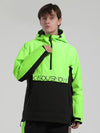 Men's Gsou Snow Winter Storm Reflective Letter Block Snow Jacket