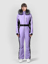High Experience Women's Winter Fur Hood Chic One Piece Ski Jumpsuit