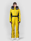 High Experience Women's Fur Hood One Piece Ski Jumpsuit