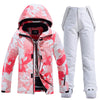 Women's Arctic Queen Insulated Pink Goose Two Piece Snowsuits
