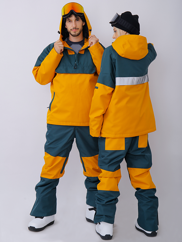 Men's Snowshred Alpine Ranger Colorblock Reflective Anorak Snow Suits