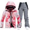 Women's Arctic Queen Insulated Pink Goose Two Piece Snowsuits