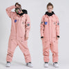 Women's SMN Slope Star Nasa Icon One Piece Ski Suits Snow Jumpsuit