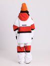 Men's Cosone Winter Forward Zipper Colorblock Windbreaker Snow Jacket & Pants Set
