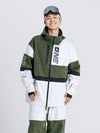 Men's Cosone Winter Forward Zipper Colorblock Windbreaker Snow Jacket