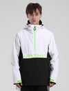 Men's Gsou Snow Winter Storm Reflective Letter Block Snow Jacket