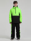 Men's Gsou Snow Winter Storm Reflective Letter Block Snow Suit