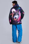 Men's Gsou Snow 10k Mountains Wolf 3D Printed Snowboard Jacket - snowshred
