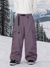 Men's Wild Motion Reflective Cargo Pockets Extra Baggy Snowboard Pants