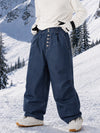 Men's Workwear Raw Utility Rivet Denim Snowboarding Pants – Oversized Fit with Double Back Pocket