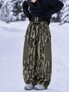 Women's Wild Motion Super Baggy Snow Pants – Reflective Colorblock Multi Pocket Design
