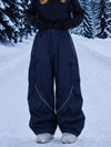 Women's Camden Punk Reflective Street Utility Baggy Cargo Snowboard Pants – Freestyle Fit