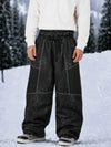Men's Wild Motion Super Baggy Snow Pants – Multi Pocket Reflective Colorblock Design