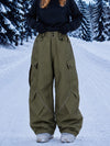 Women's Camden Punk Reflective Street Utility Baggy Cargo Snowboard Pants – Freestyle Fit