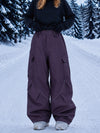 Women's Camden Punk Reflective Street Utility Baggy Cargo Snowboard Pants – Freestyle Fit