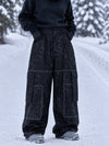 Women's Nightline Park Rider Reflective Trim Cargo Pockets Baggy Snow Pants