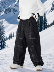 Men's Nightline Park Rider Reflective Trim Cargo Pockets Baggy Snow Pants