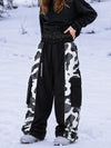 Women's Wild Motion Reflective Colorblock Extra Baggy Snow Pants