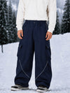 Men's Camden Punk Reflective Street Utility Cargo Snowboard Pants – Baggy Freestyle Fit