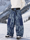 Men's Wild Motion Super Baggy Snow Pants – Multi Pocket Reflective Colorblock Design