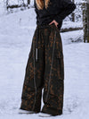 Women's Wild Motion Reflective Cargo Pockets Extra Baggy Snowboard  Pants