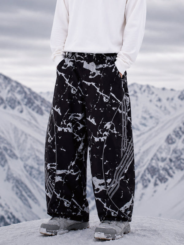 Men's Nightline Reflective Curve Park Baggy Snowboarding Pants