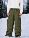 Men's Camden Punk Reflective Street Utility Cargo Snowboard Pants – Baggy Freestyle Fit