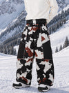Men's Wild Motion Super Baggy Snow Pants – Multi Pocket Reflective Colorblock Design