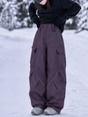 Women's Camden Punk Reflective Street Utility Baggy Cargo Snowboard Pants – Freestyle Fit