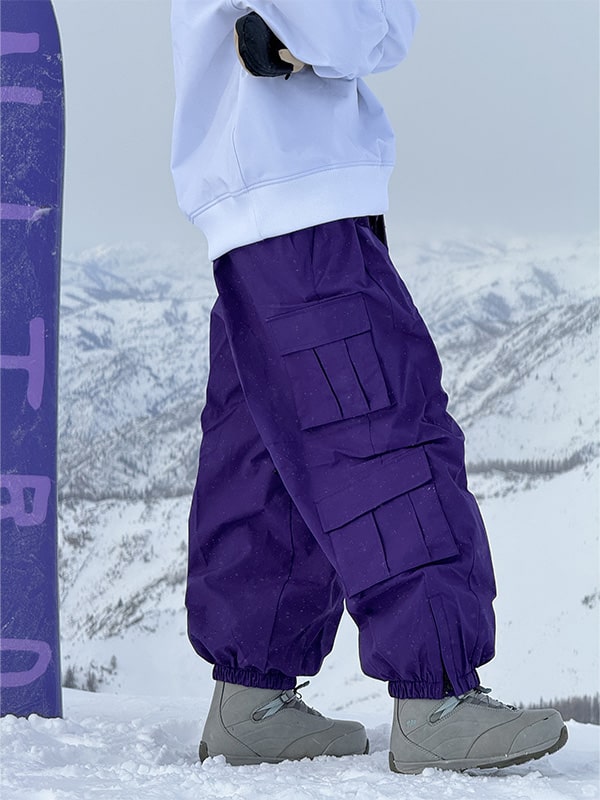 Purple Arctic Queen Ski Pants Women's Air Pose Prime Baggy