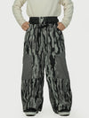Men's Wild Motion Super Baggy Snow Pants – Multi Pocket Reflective Colorblock Design