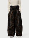 Women's Wild Motion Super Baggy Snow Pants – Reflective Colorblock Multi Pocket Design