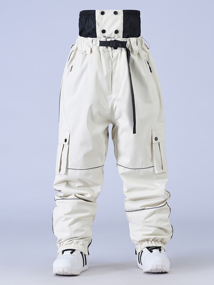TSLA Men's Snow Sk Snowboard Waterproof Softshell Cargo Pants, Hkng