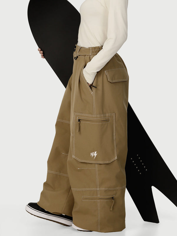 Women's Utility Wild Soul Crew Heavy Stitch Cargo Baggy Fit Snowboard Pants