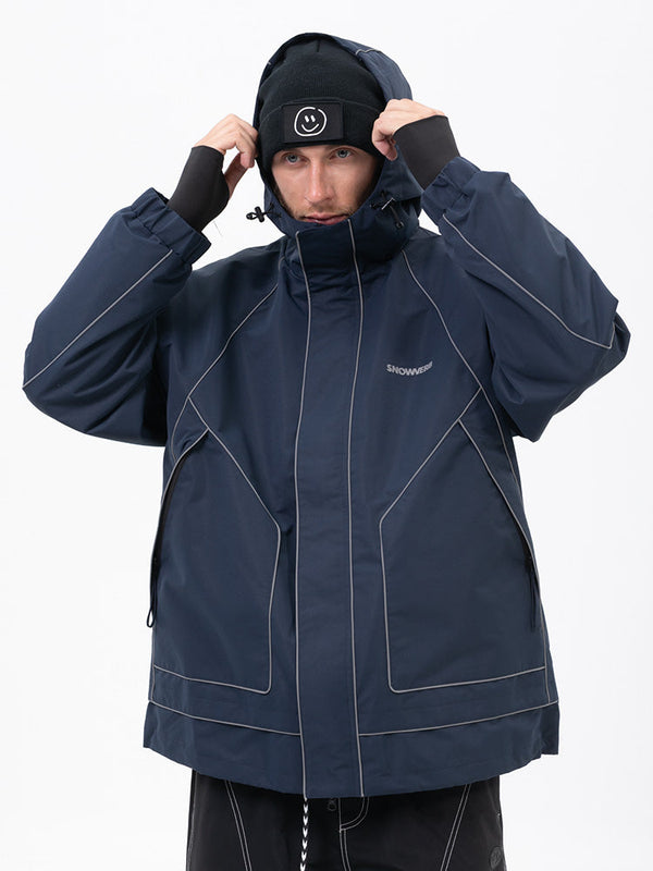 Men's All Weather Mountain Chill Reflective Snow Jacket – Night Skiing & Snowboard