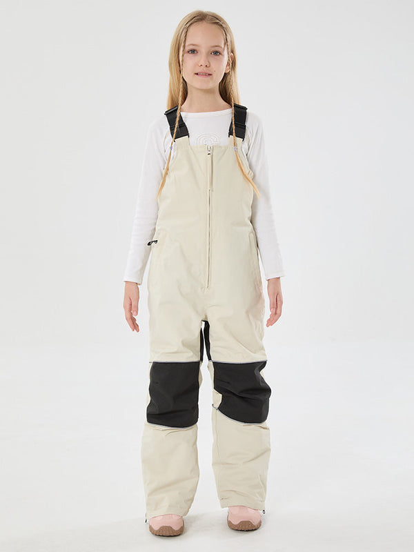Girls Winter Trek Light Reflective Knee Guard Waterproof Insulated Snow Bib Pants