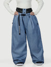Women's Urban Vibe Workwear-Inspired Rivet-Trim Wide Fit OG Baggy Snowboard Pants
