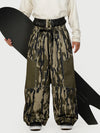 Men's Wild Motion Super Baggy Snow Pants – Multi Pocket Reflective Colorblock Design