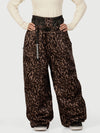 Women's Urban Vibe Workwear-Inspired Rivet-Trim Wide Fit OG Baggy Snowboard Pants