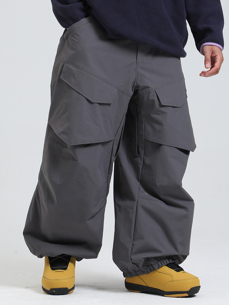 Men's Gsou Snow Urban Slope KneeFlex Cargo Pockets Baggy Snow Pants ...