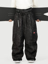 Men's Utility Cargo Baggy Snow Pants – Multi Pocket Street Belt Design