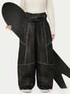Women's Wild Motion Super Baggy Snow Pants – Reflective Colorblock Multi Pocket Design