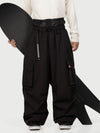 Men's Utility Cargo Baggy Snow Pants – Multi Pocket Street Belt Design