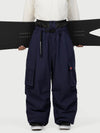 Men's Utility Cargo Baggy Snow Pants – Multi Pocket Street Belt Design