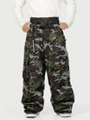 Men's Utility Cargo Baggy Snow Pants – Multi Pocket Street Belt Design