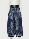 Women's Wild Motion Super Baggy Snow Pants – Reflective Colorblock Multi Pocket Design