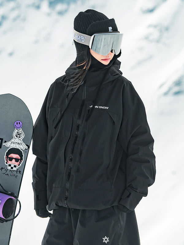JOHN スノーボードウェア ブラック Women's John Snow Alpine Breaker All-Weather Ski Snowboard Jacket