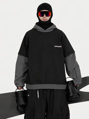 Men's Park Rider 2-in-1 Layered Freestyle Snow Hoodie with Contrast Sleeves